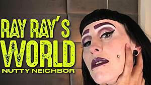 Das alternative Mädchen Ray Ray erlebt intensive Orgasmen mit dem Dildo ihres Nachbarn