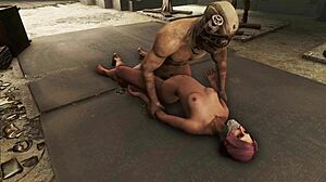 Fallout 4: Erkundung dunkler Fantasien mit pinkhaariger Figur im BDSM
